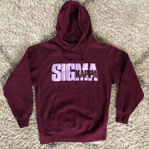 Sigma Kappa Hoodie Sweatshirt Maroon size medium